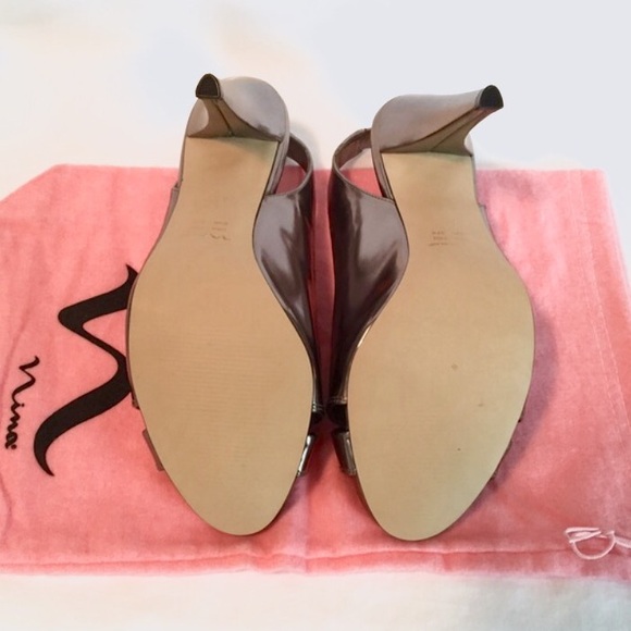 nina | hilton open-toe sling-backs. - Picture 3 of 4